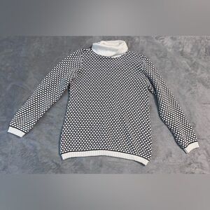 Karen Scott Cotton Texture 2-Tone Turtleneck Long Sleeve Sweater small